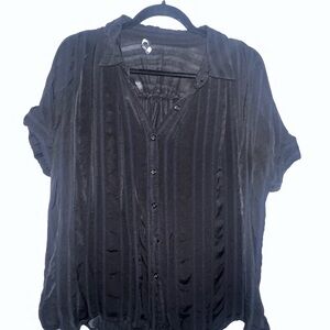 Lulu's Black Button Down Shirt
